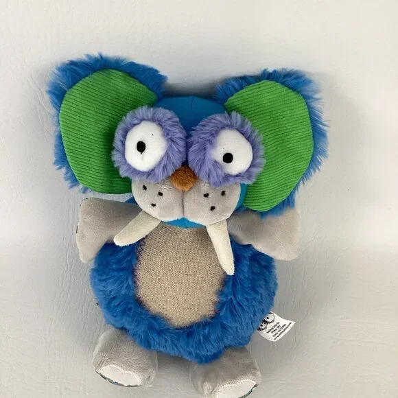 Gus Toothy Tusked Rus Plush Bean Bag Stuffed Animal Shaker Rattle Inklings Baby - Picture 2 of 7